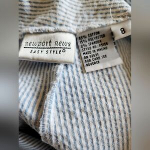 Newport News Blue and White Striped Ankle Pants